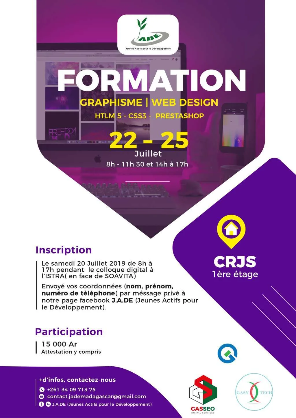 Poster — Graphic Design and Web Design Training - 2019